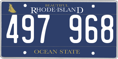 RI license plate 497968