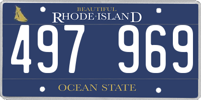 RI license plate 497969