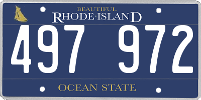 RI license plate 497972