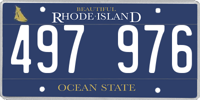 RI license plate 497976
