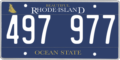 RI license plate 497977