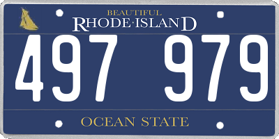 RI license plate 497979