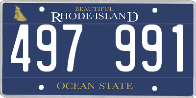 RI license plate 497991