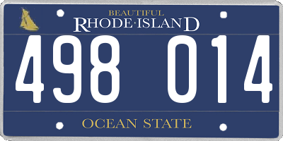 RI license plate 498014