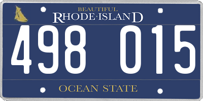 RI license plate 498015
