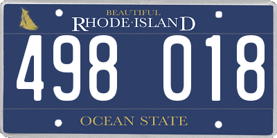 RI license plate 498018