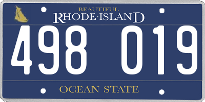 RI license plate 498019