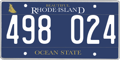 RI license plate 498024