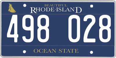 RI license plate 498028