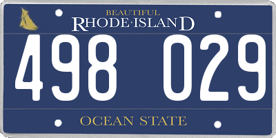 RI license plate 498029