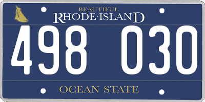 RI license plate 498030