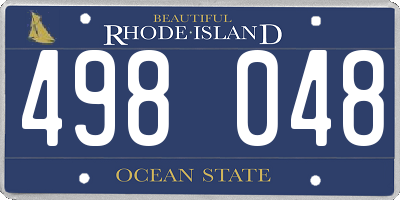 RI license plate 498048