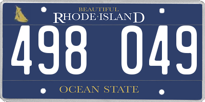 RI license plate 498049