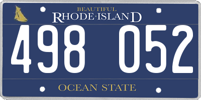 RI license plate 498052