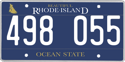 RI license plate 498055