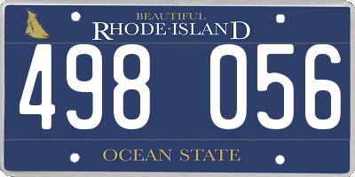 RI license plate 498056