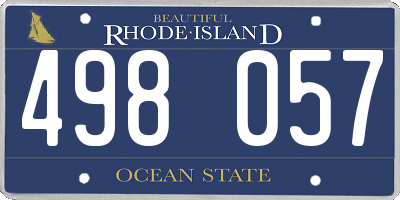RI license plate 498057