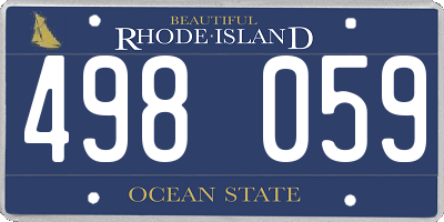 RI license plate 498059