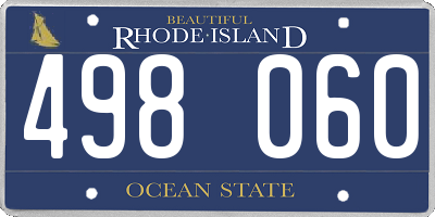 RI license plate 498060