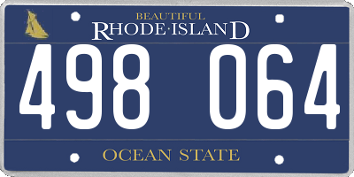 RI license plate 498064