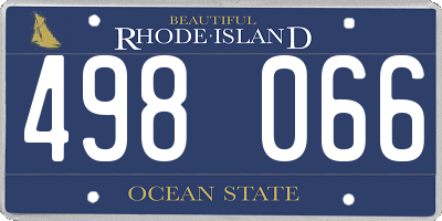RI license plate 498066