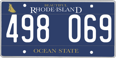 RI license plate 498069