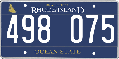 RI license plate 498075
