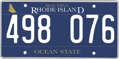 RI license plate 498076