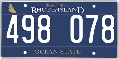 RI license plate 498078