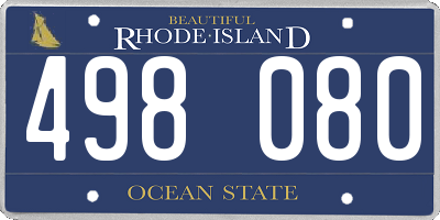 RI license plate 498080