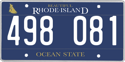 RI license plate 498081