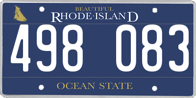 RI license plate 498083