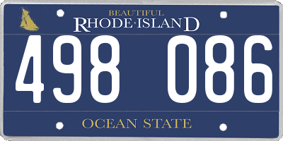 RI license plate 498086