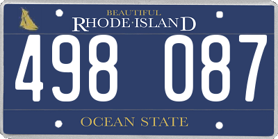 RI license plate 498087