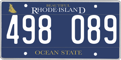 RI license plate 498089