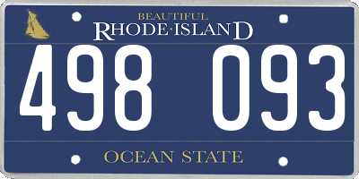 RI license plate 498093