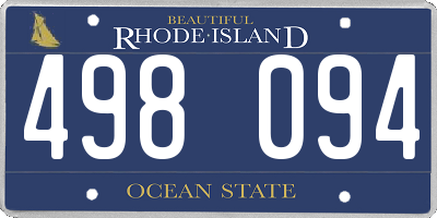 RI license plate 498094