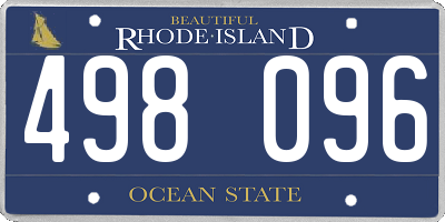 RI license plate 498096