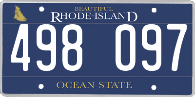 RI license plate 498097