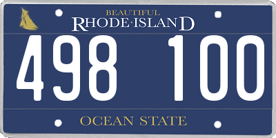 RI license plate 498100