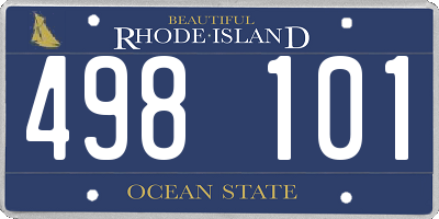 RI license plate 498101