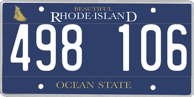 RI license plate 498106