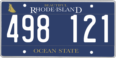 RI license plate 498121