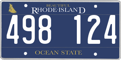 RI license plate 498124
