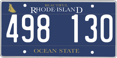 RI license plate 498130