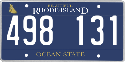 RI license plate 498131