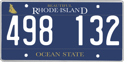 RI license plate 498132