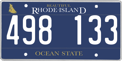 RI license plate 498133