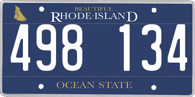 RI license plate 498134