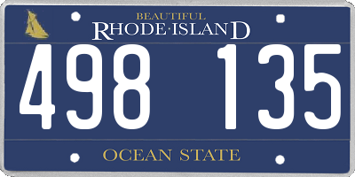 RI license plate 498135
